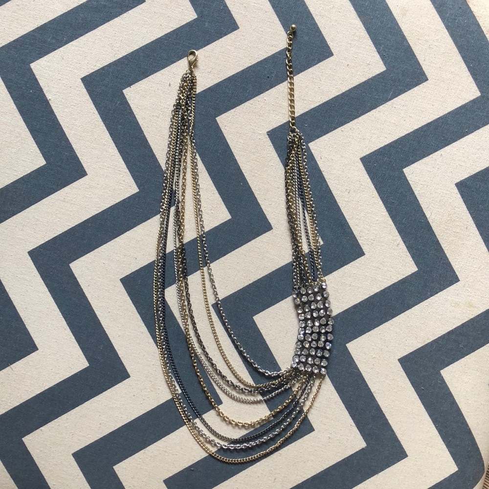 Tjmaxx multi color chain link diamond necklace